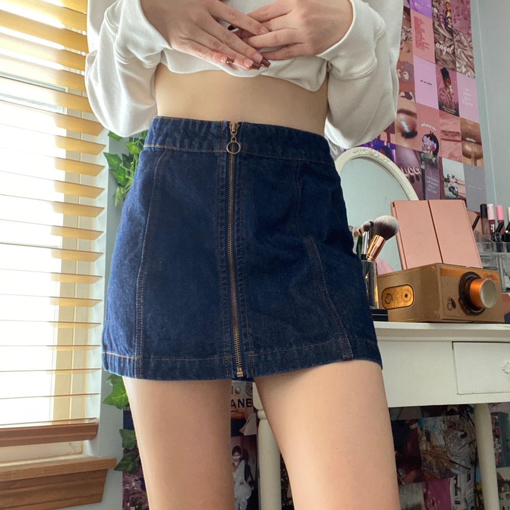Altar'd State Denim Mini Skirt